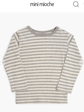 Mini Mioche Cloud Striped Long-Sleeve Organic Cotton Tee - 12-18 months
